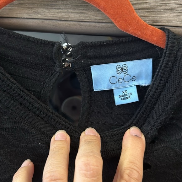 CE CE BLACK KNIT DRESS SIZE XS - Picture 2 of 6